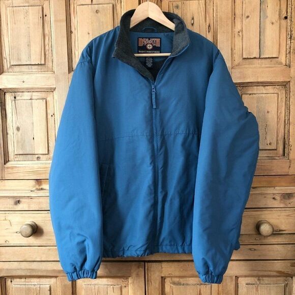 Men's Duluth Trading Company Medium Blue Full Zip Jacket Nylon Outdoor Utility‎ - Picture 1 of 11
